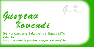 gusztav kovendi business card